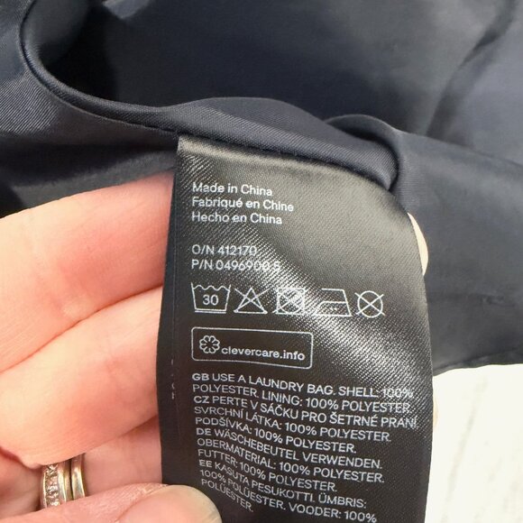 H&M Navy Blue Strapless Bow Detail Fit Flare Dress Size 8 - Picture 8 of 9